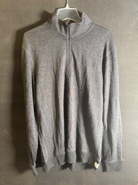 REIGNING CHAMP Grey 1/4 Zip Pullover Sweater Sz XL 100% Merino Wool Canada